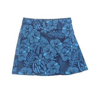 Ripskirt Hawaii Maui moonlight hibiscus floral flowers blue size L wrap skirt